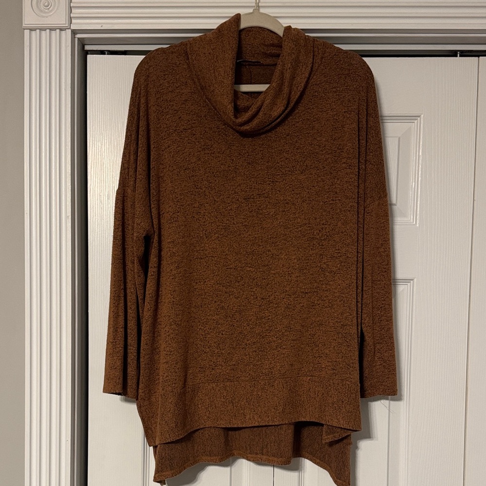 JODIFL Burnt Orange Cowl Neck Tunic